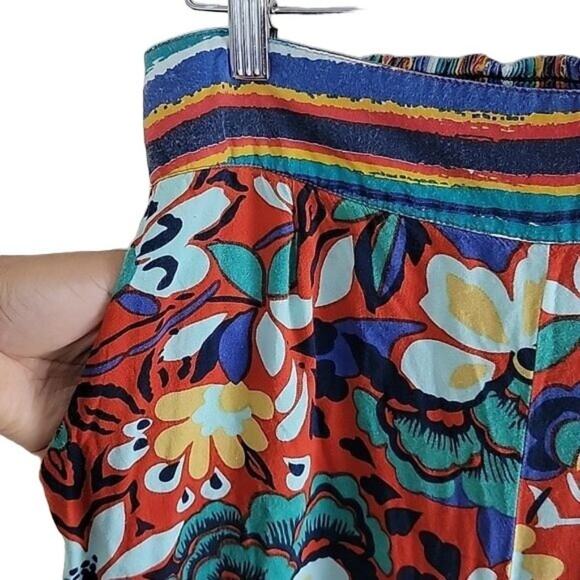 California Moon Rise Floral Wide Leg Pull On Pants size M Multicolor - Picture 5 of 9